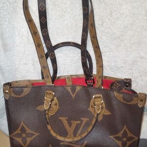 Luxury Brown Monogram Tote Bag